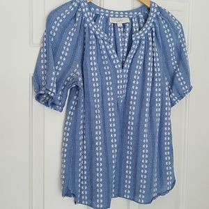 Loft Short Sleeve Embroidered Tunic